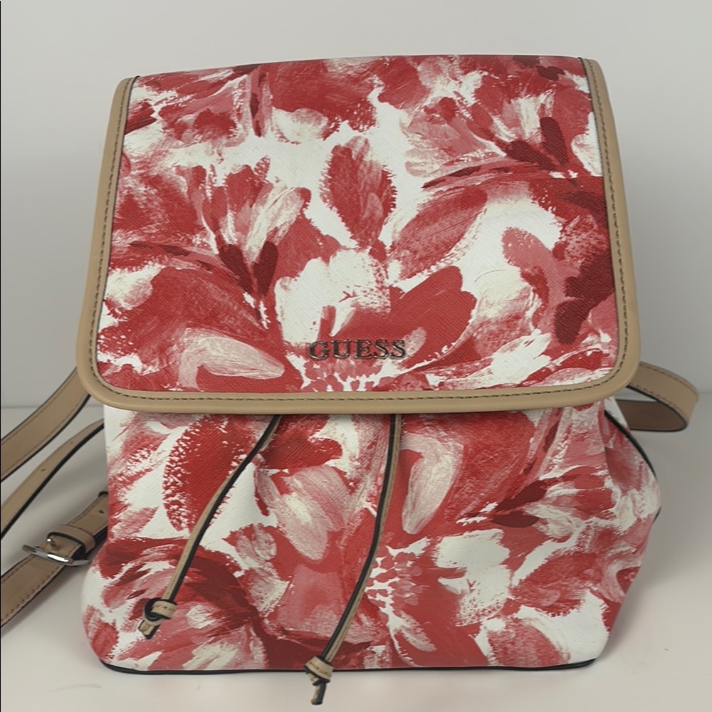 GUESS Red and White Women's Backpack